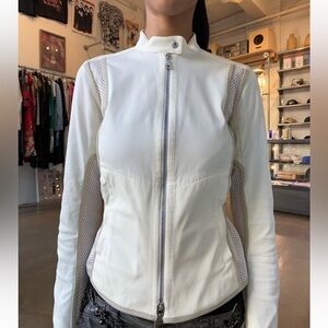 Prada Vintage Y2K White Cream Sport Jacket